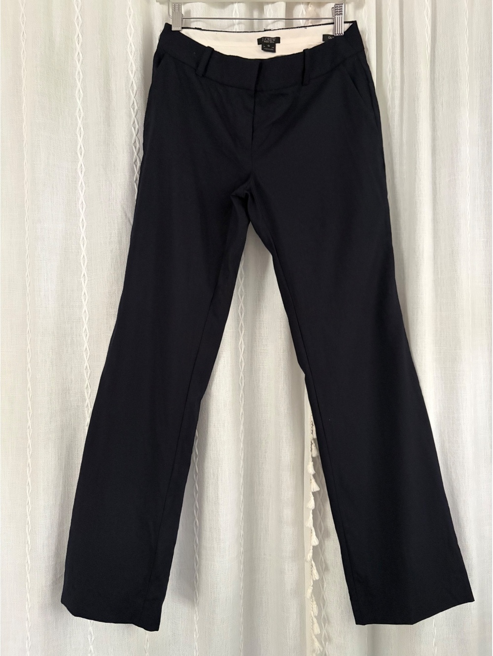 J.Crew Super 120s Wool City Fit Trousers Size 0 Navy Flare Dress Pants